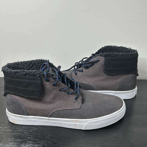 Supra Grey Suede High Top Men’s Sneakers Size 10 Skate Shoes - Picture 16 of 16